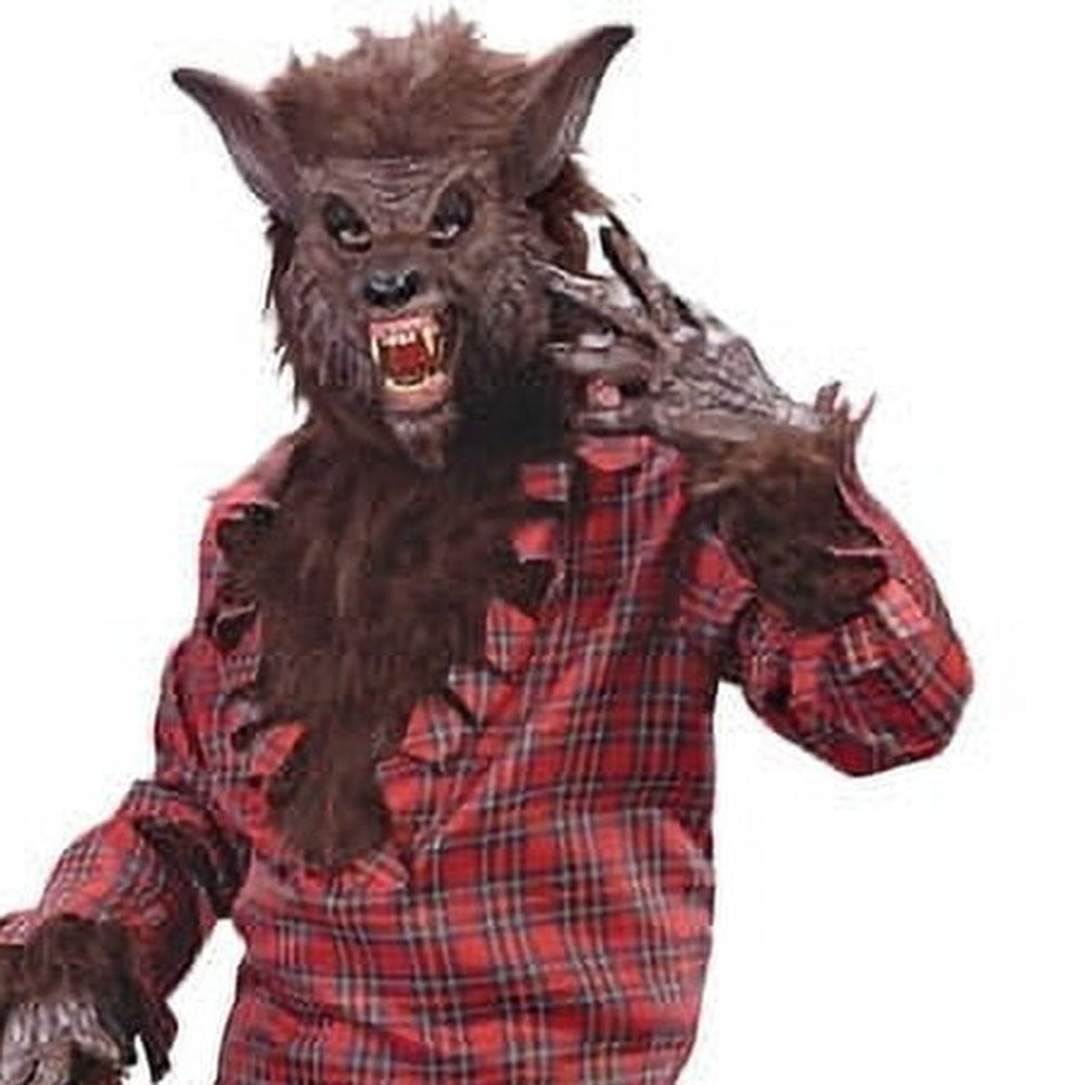 Weerwolf Kostuum Heren | Geruit Shirt | Masker | Klauwhandschoenen