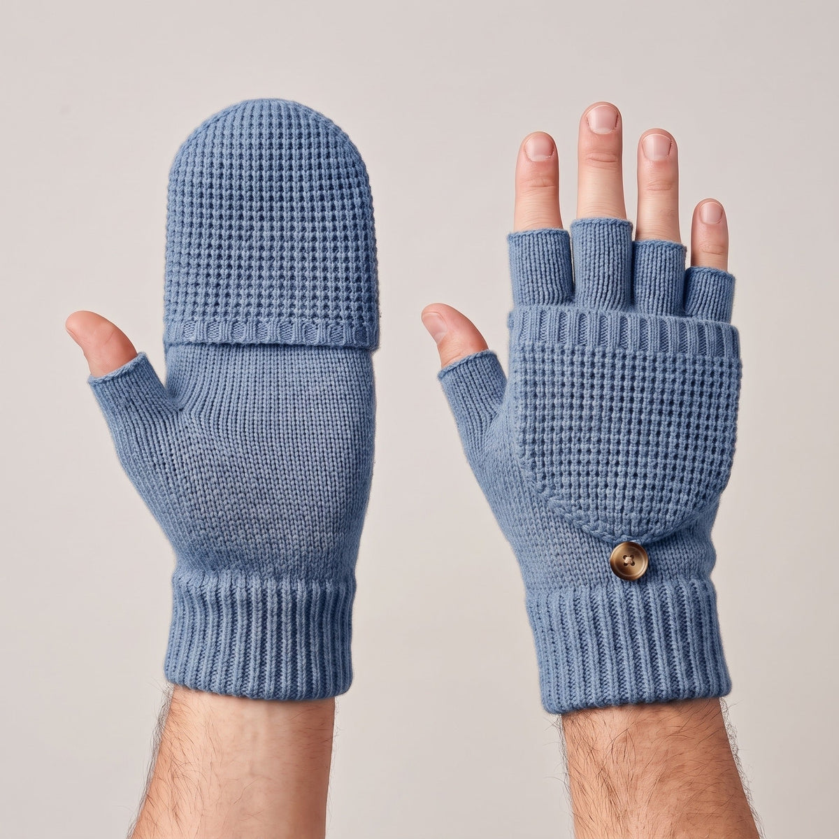 Vingerloze Handschoenen | Omklapbare Want | Gebreid | Unisex