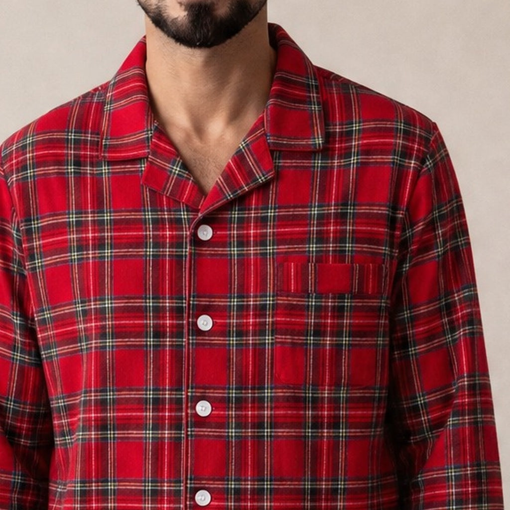 Flanellen Pyjama Heren | Ruit | 3 Kleuren