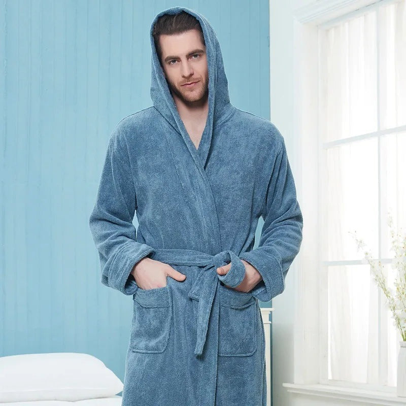 Badjas Heren met Capuchon | Badstof | 5 Kleuren
