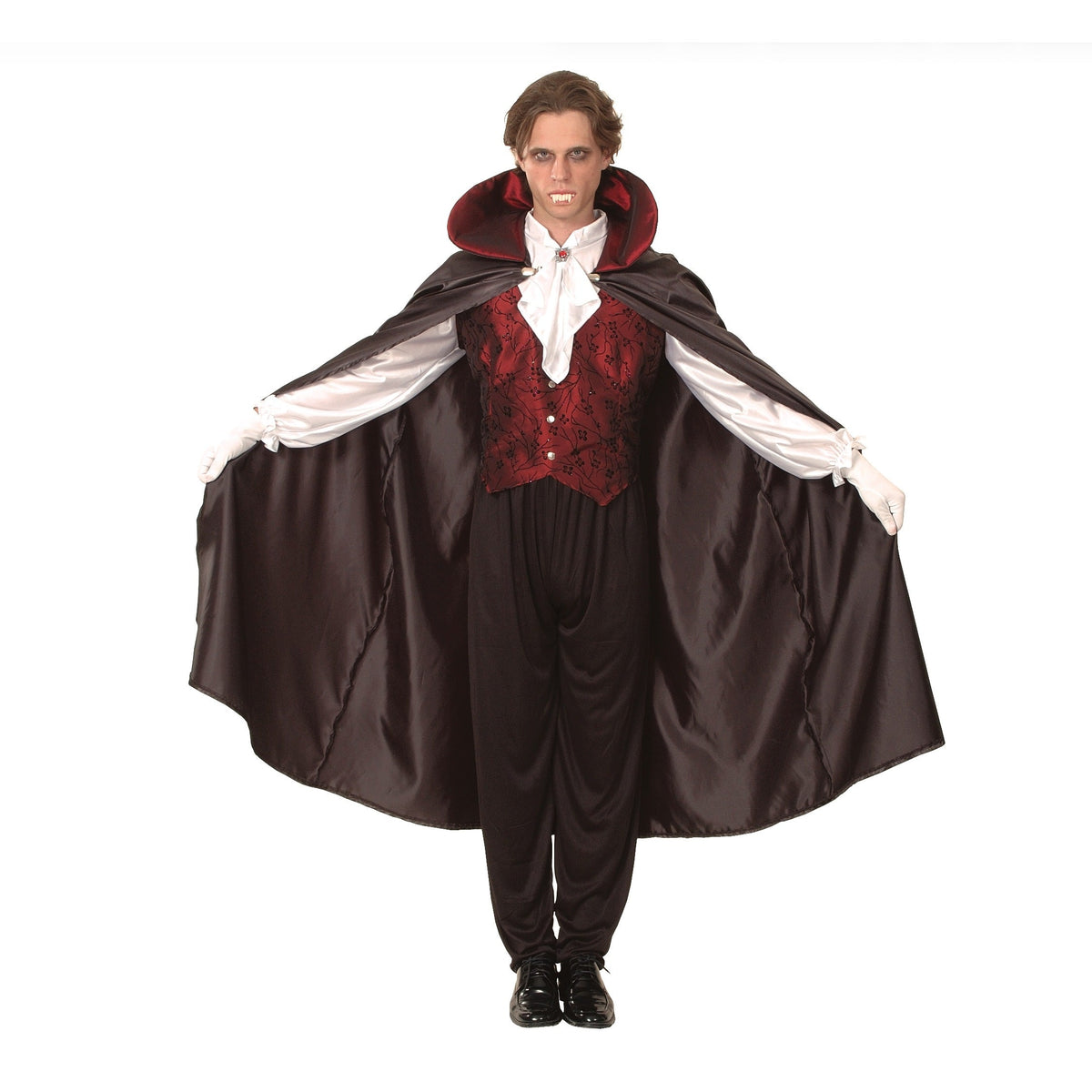 Klassiek Vampier Kostuum | Cape | Jabot Overhemd | Broek