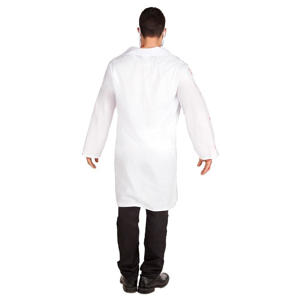 Bebloede Doktersjas Kostuum | Mondkapje | Wit