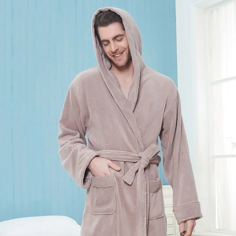 Badjas Heren met Capuchon | Badstof | 5 Kleuren
