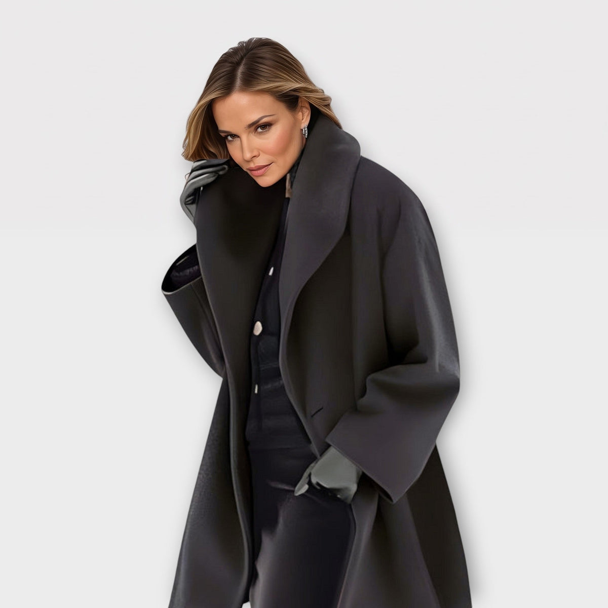 Mantel Dames met Sjaalkraag | Wollook | Open Voorkant | 7 Kleuren