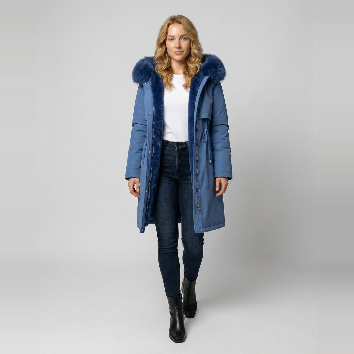 Wintermantel Dames met Capuchon | Imitatiebont | 5 Kleuren
