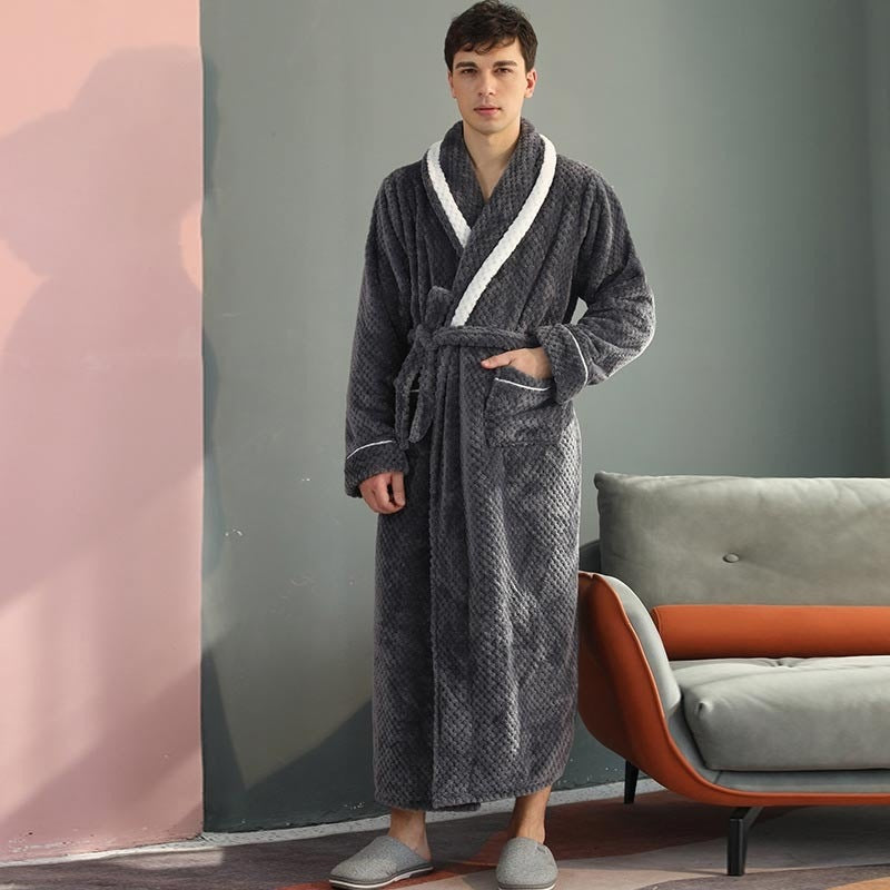 Fleece Badjas Heren | Sjaalkraag | 2 Kleuren