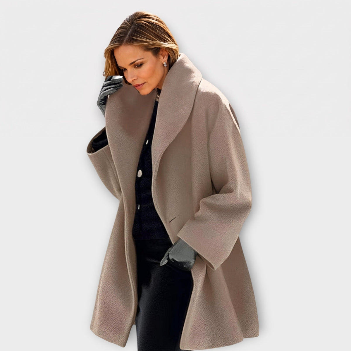 Mantel Dames met Sjaalkraag | Wollook | Open Voorkant | 7 Kleuren