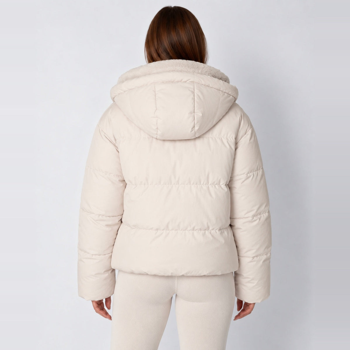 Korte Gewatteerde Jas Dames | Afneembare Capuchon | 4 Kleuren
