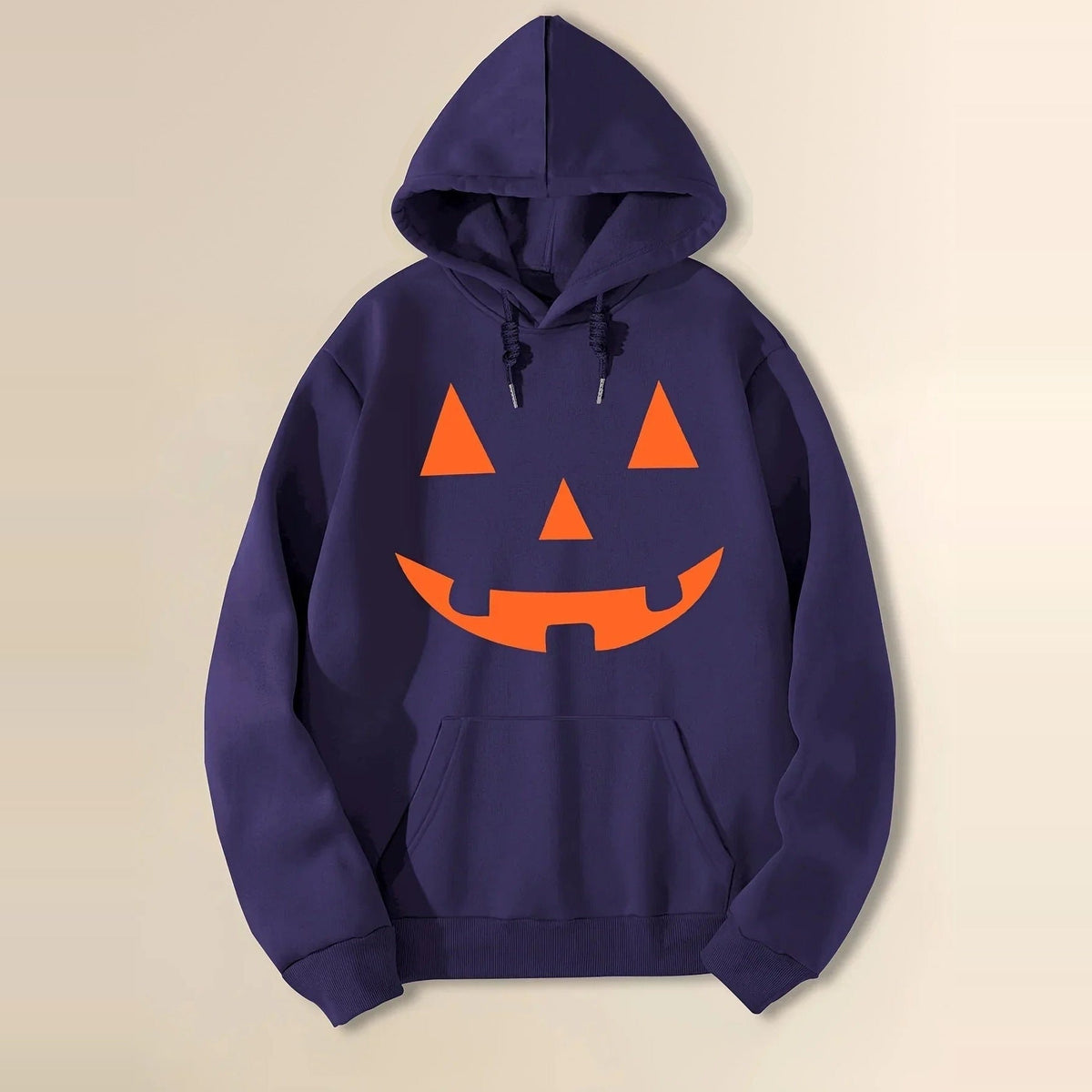 Pompoen Gezicht Hoodie | Halloween | Trui met Capuchon | 4 Kleuren