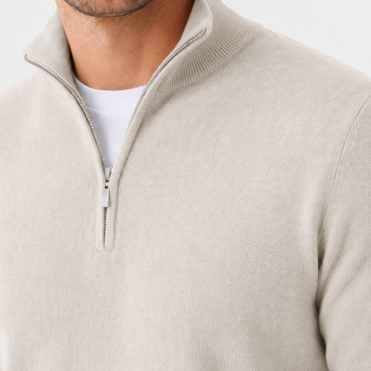 Quarter Zip Trui Heren | Fijngebreid | Opstaande Kraag | 8 Kleuren