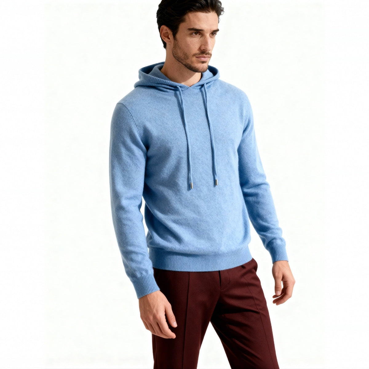 Fijngebreide Hoodie Heren | Trekkoord | Lange Mouw | Smart Casual