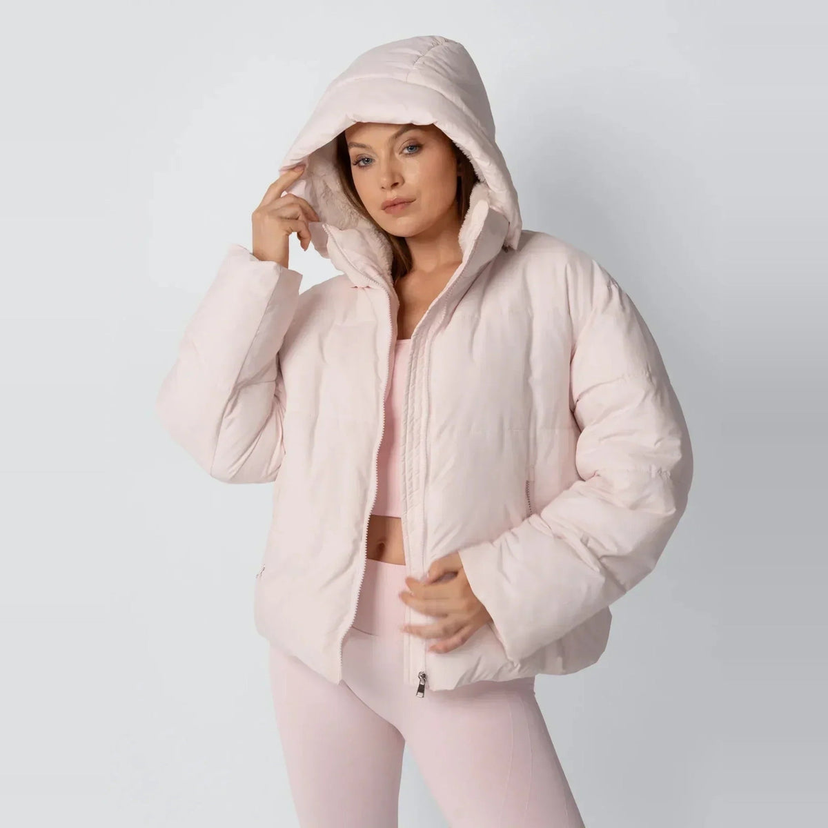 Korte Gewatteerde Jas Dames | Afneembare Capuchon | 4 Kleuren