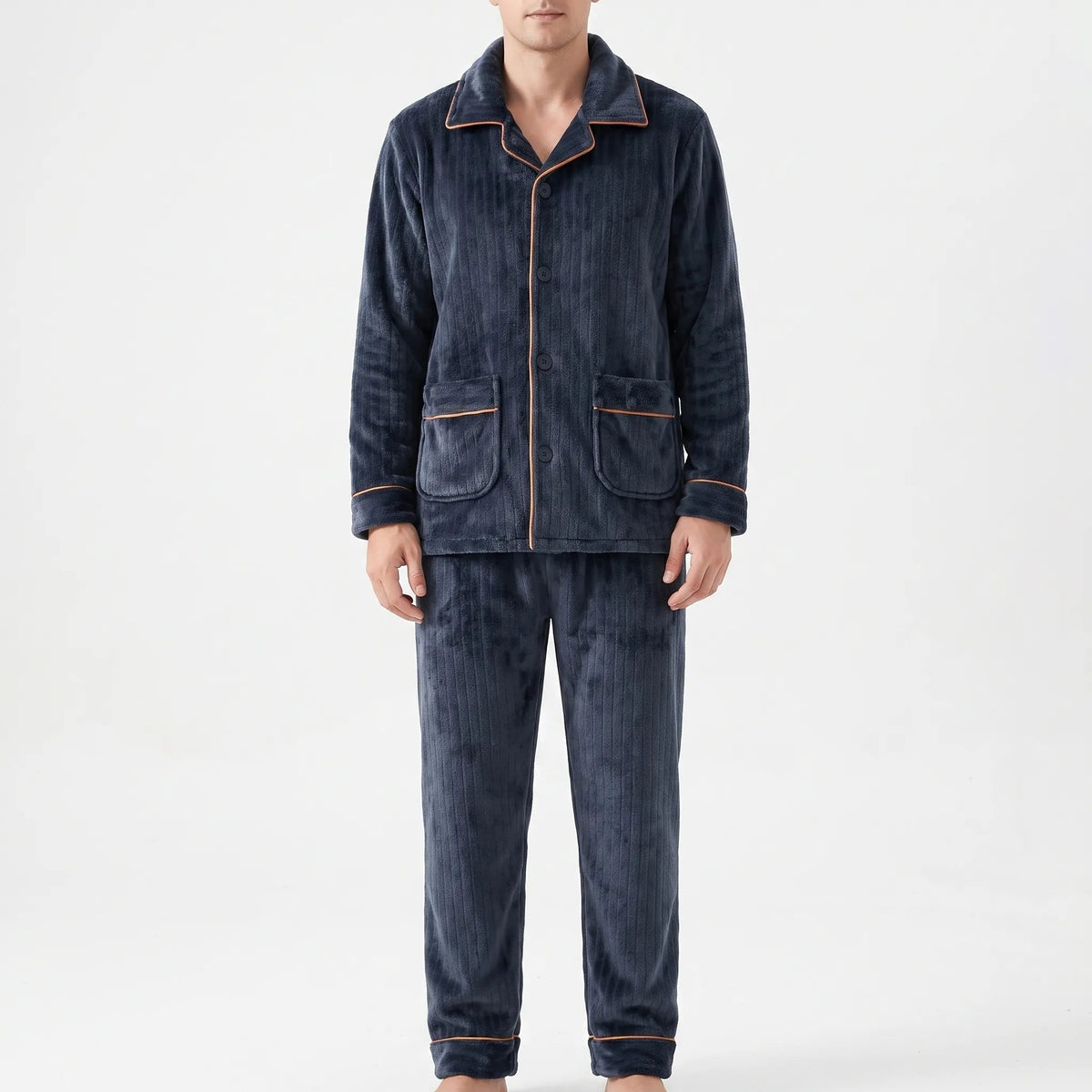 Fleece Pyjama Heren met Kraag | Knoopsluiting | 7 Varianten