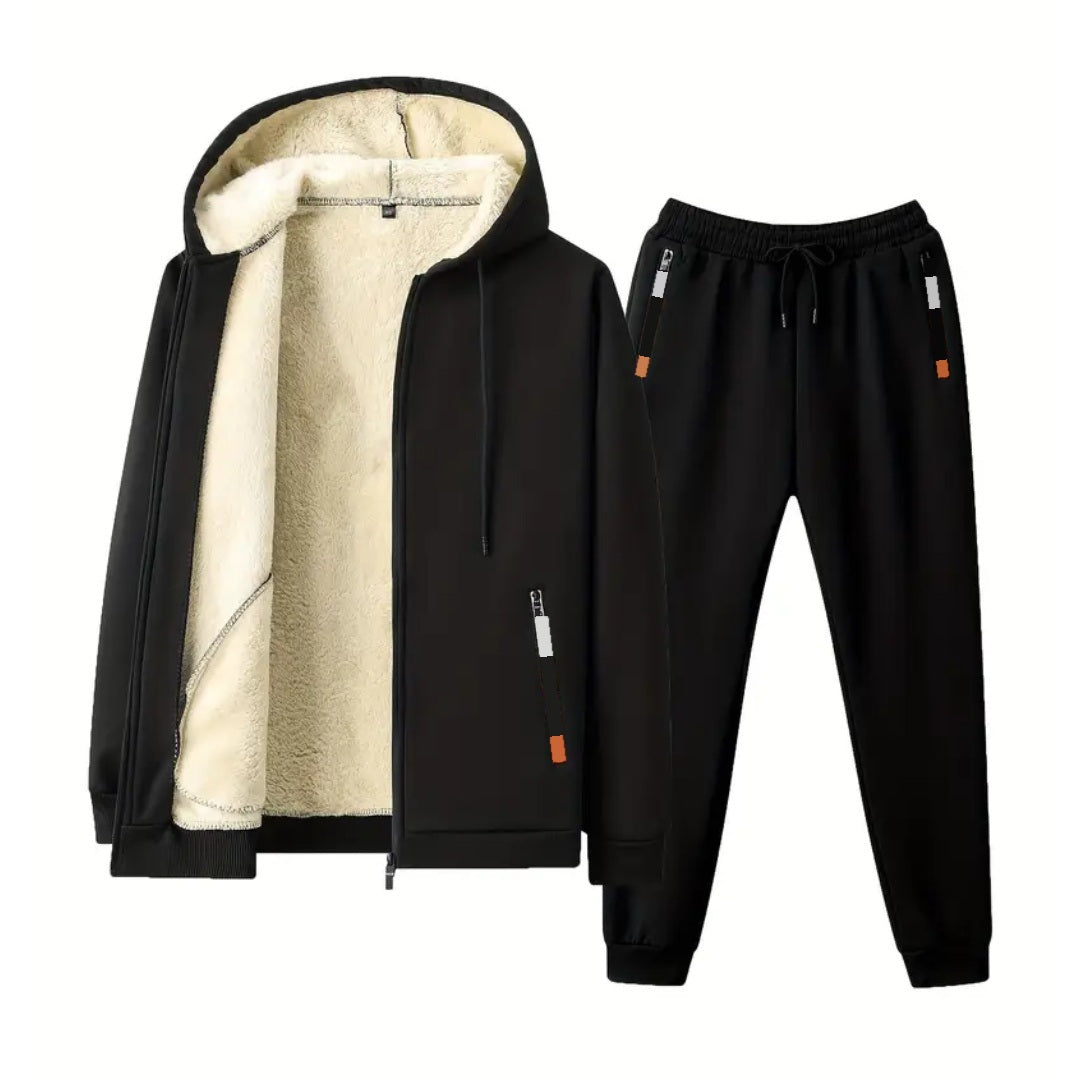 Trainingspak Heren met Gevoerd Vest | Capuchon en Rits