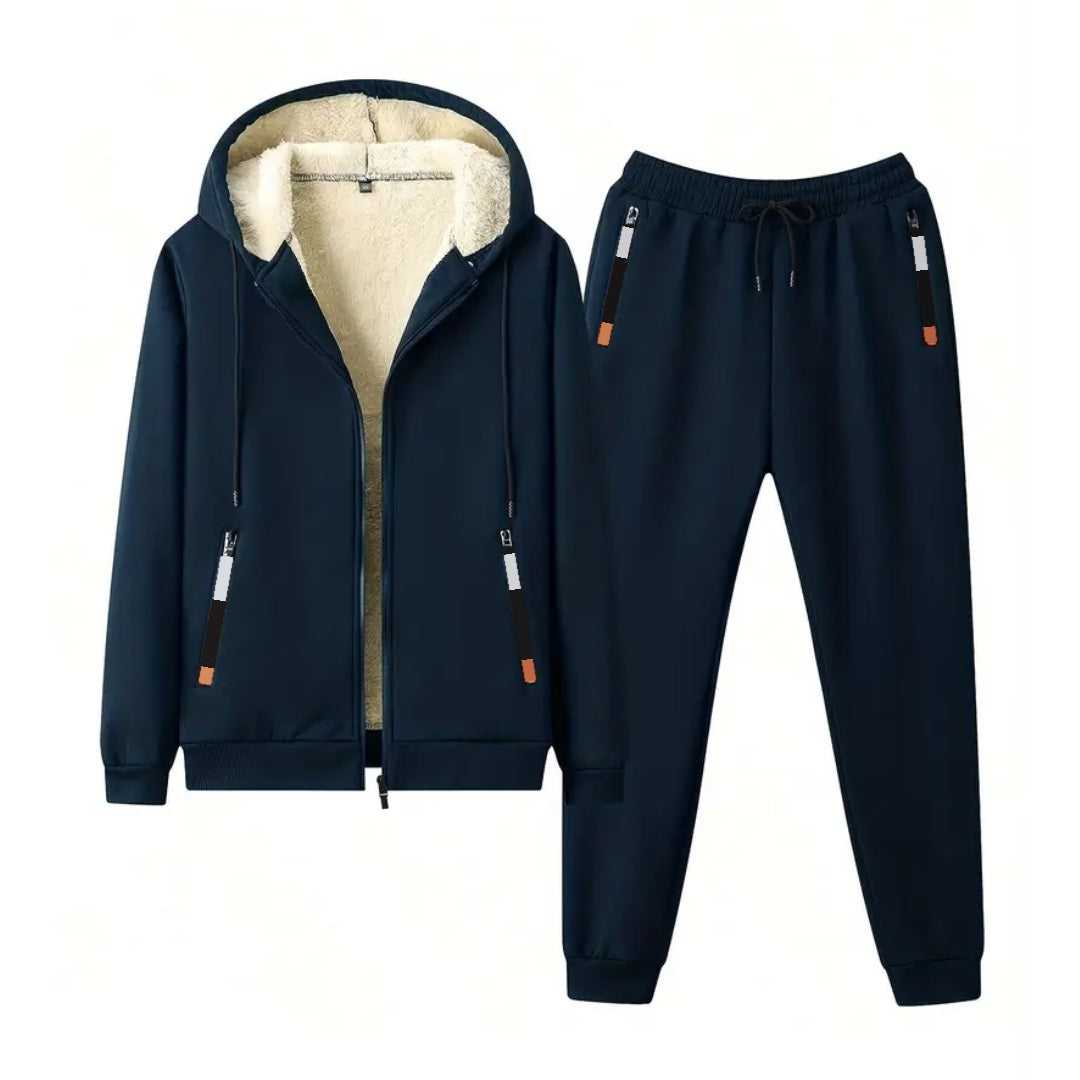 Trainingspak Heren met Gevoerd Vest | Capuchon en Rits