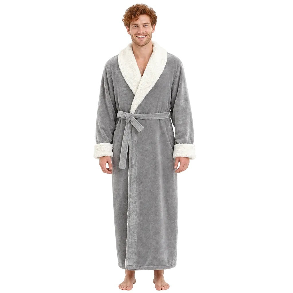Koraalfleece Badjas Heren | Sjaalkraag | 3 Kleuren