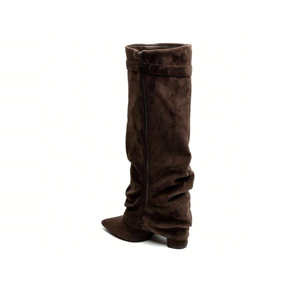 Slouch Laarzen Dames met Omslag | Puntige Neus | Kniehoog | 5 Kleuren