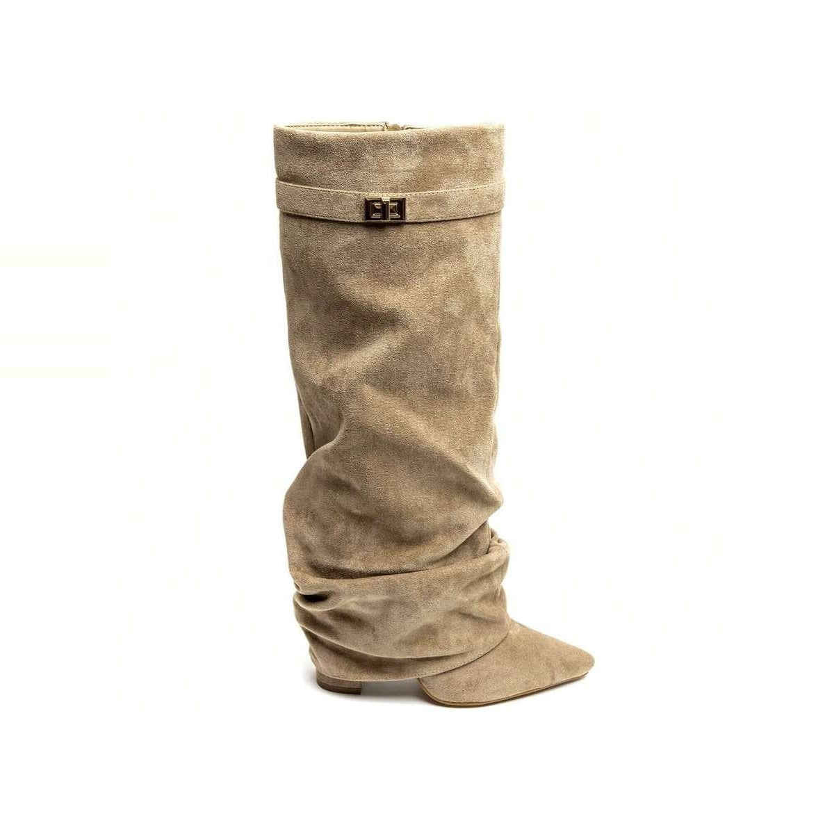 Slouch Laarzen Dames met Omslag | Puntige Neus | Kniehoog | 5 Kleuren