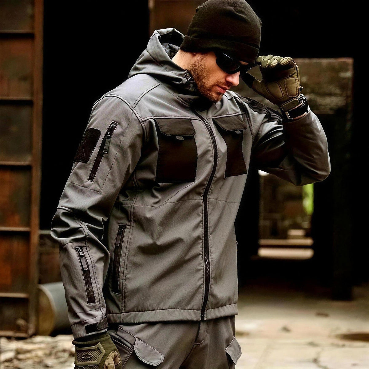 Tactische Jas Heren | Softshell | Fleecevoering | Capuchon