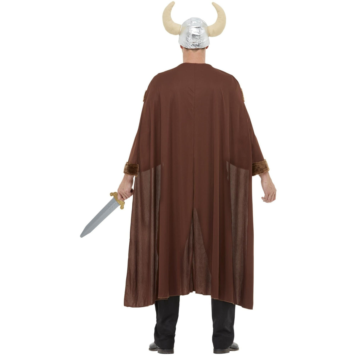Viking Kostuum Heren | Cape met Bontkraag | Helm met Hoorns