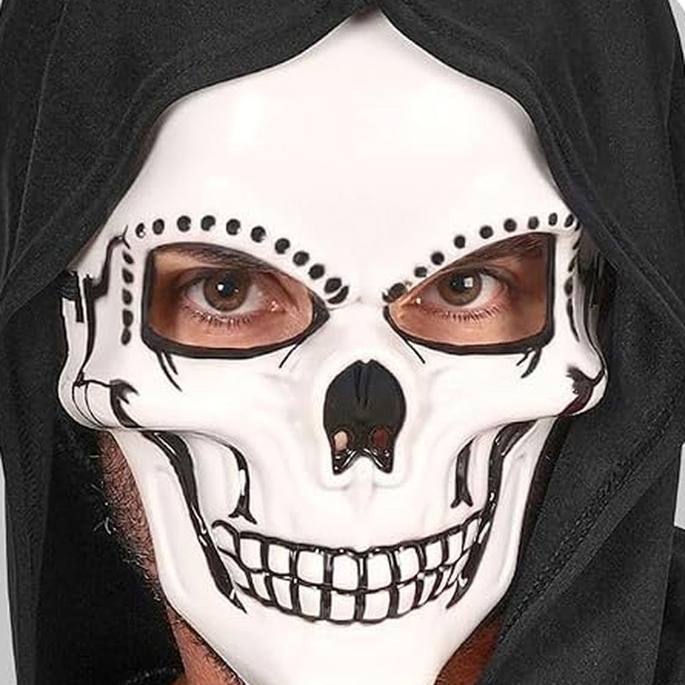 Vlammen Skelet Gewaad Heren | Capuchon | Doodskopmasker | Sjerp