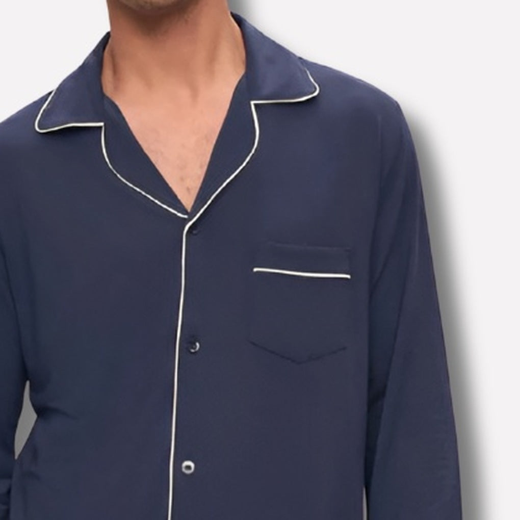Jersey Pyjama Heren | Contrastbies | 2 Kleuren