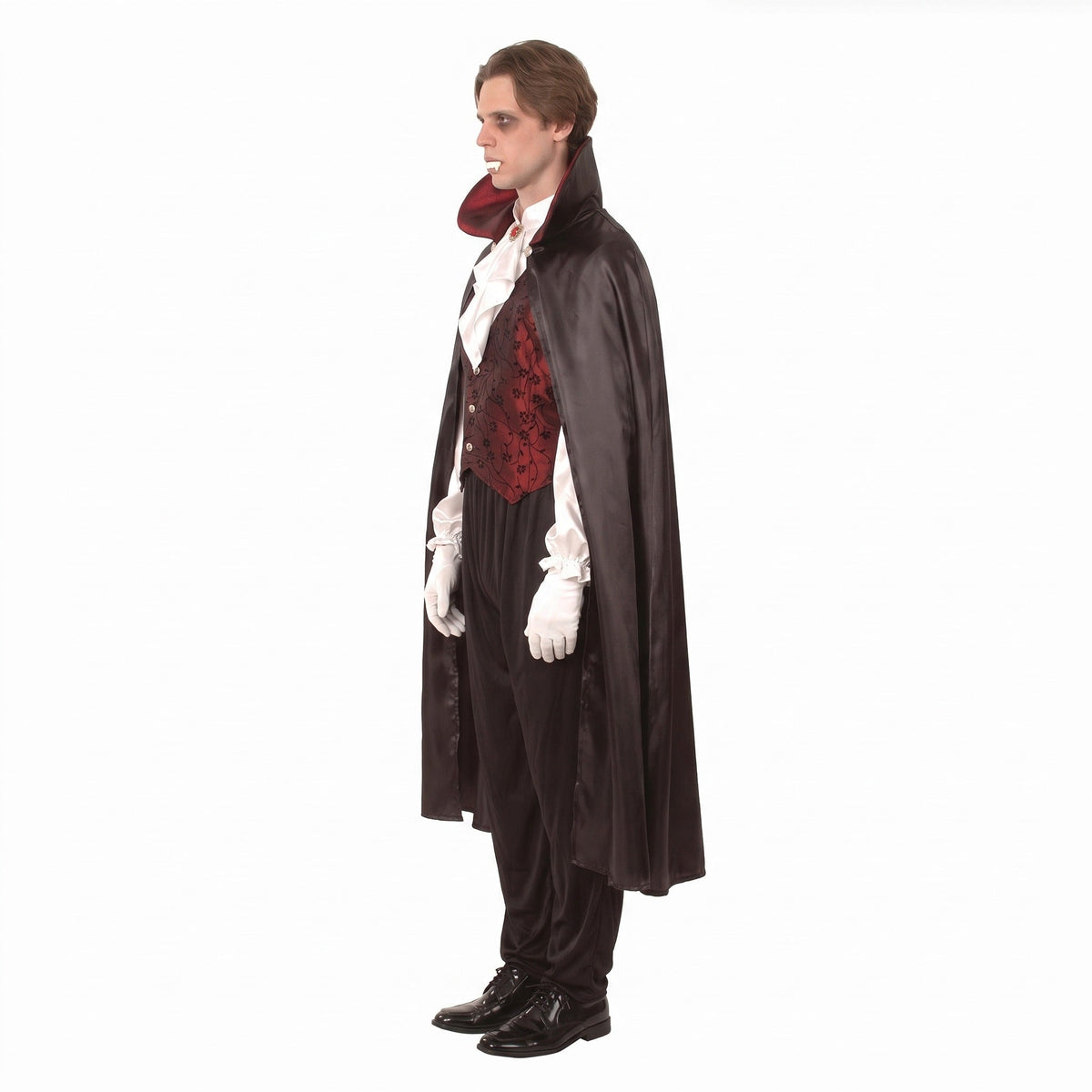 Klassiek Vampier Kostuum | Cape | Jabot Overhemd | Broek
