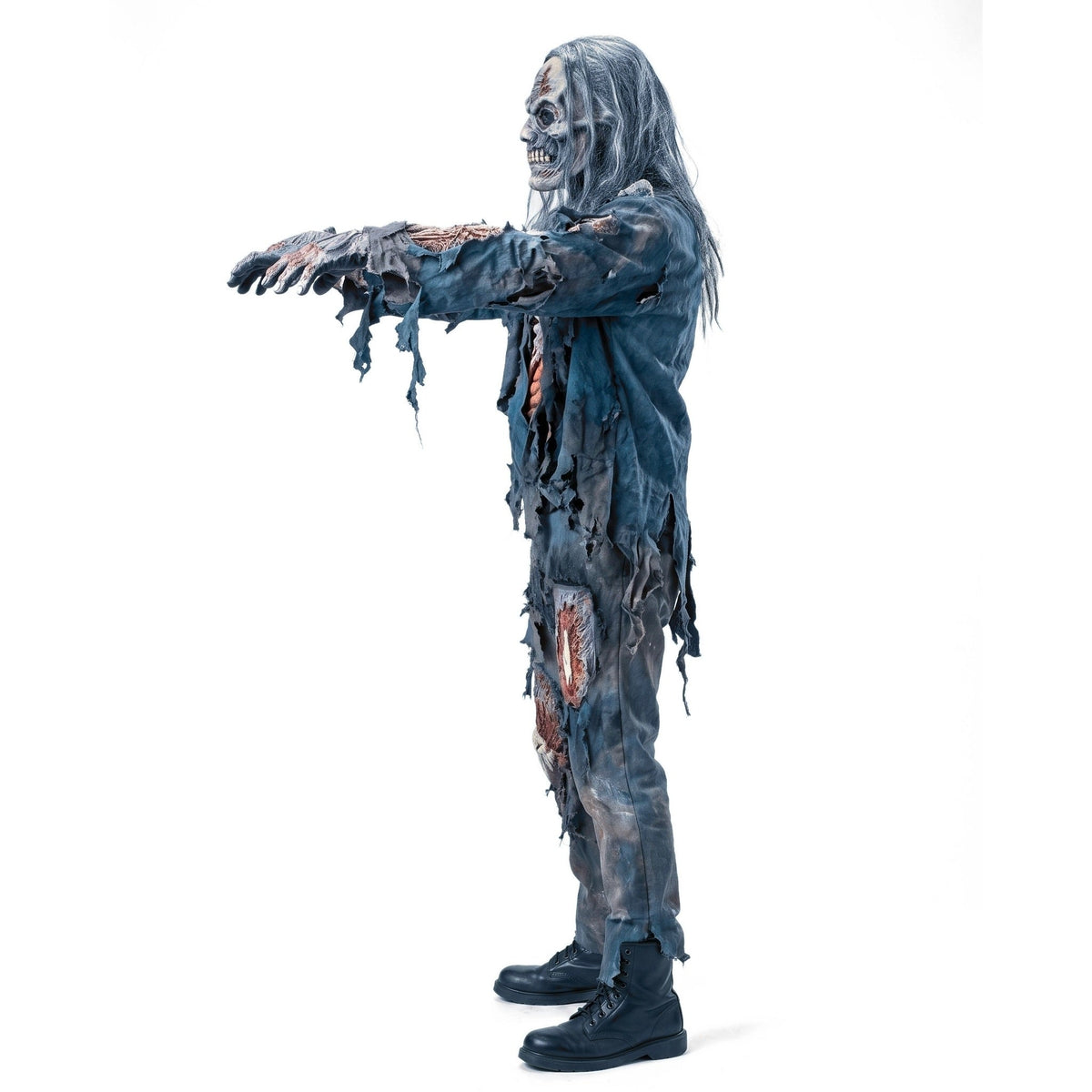 Zombie Kostuum Volwassenen | Blauw | Shirt | Broek | Masker