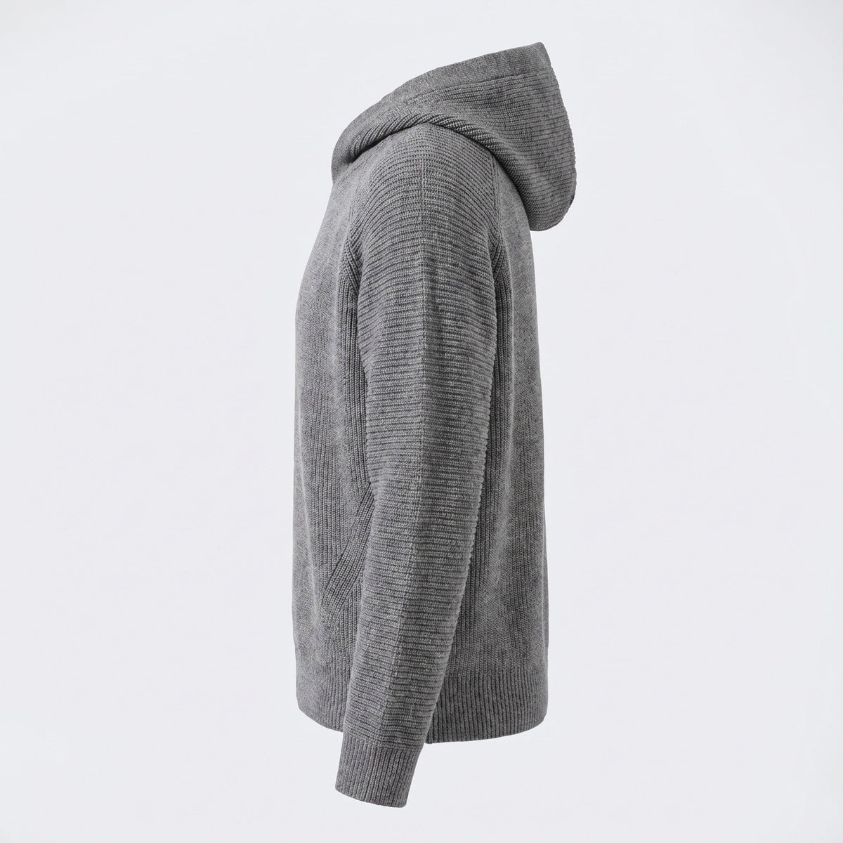 Gebreide Raglan Hoodie Heren | Ribmouwen | 3 Kleuren
