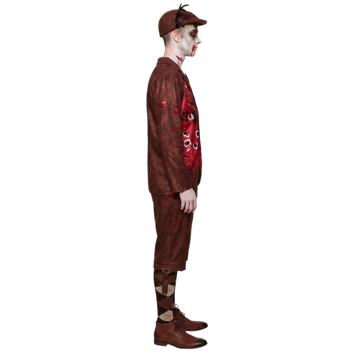 Zombie Jager Kostuum | Jas | Kniebroek | Pet met Gewei