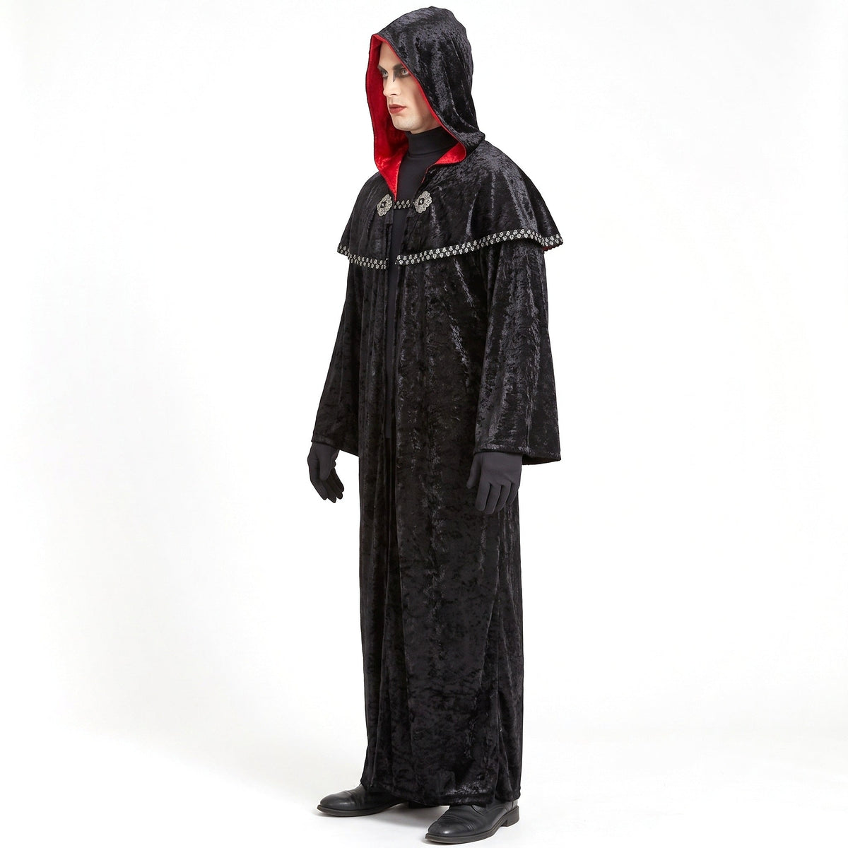 Gothic Graaf Gewaad | Capuchon | Schoudercape | Medaillons