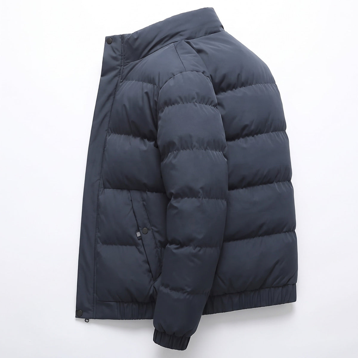 Pufferjas Heren met Opstaande Kraag | Gewatteerd | Zonder Capuchon | 3 Kleuren