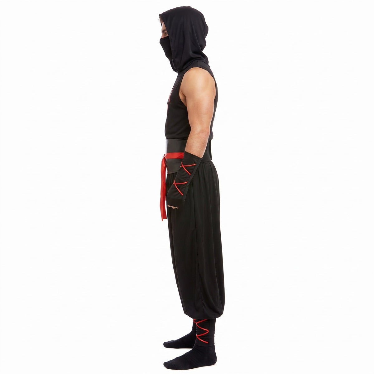 Ninja Kostuum Heren | Drakenprint | Masker | Riem | Broek