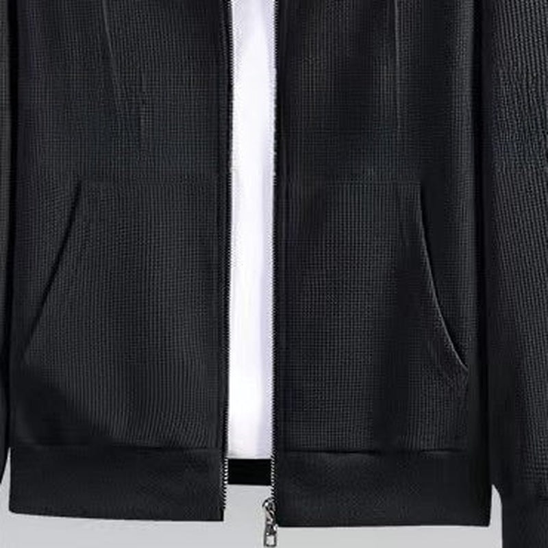 Wafelstructuur Joggingpak Heren | Hoodie met Rits | Tot 6XL