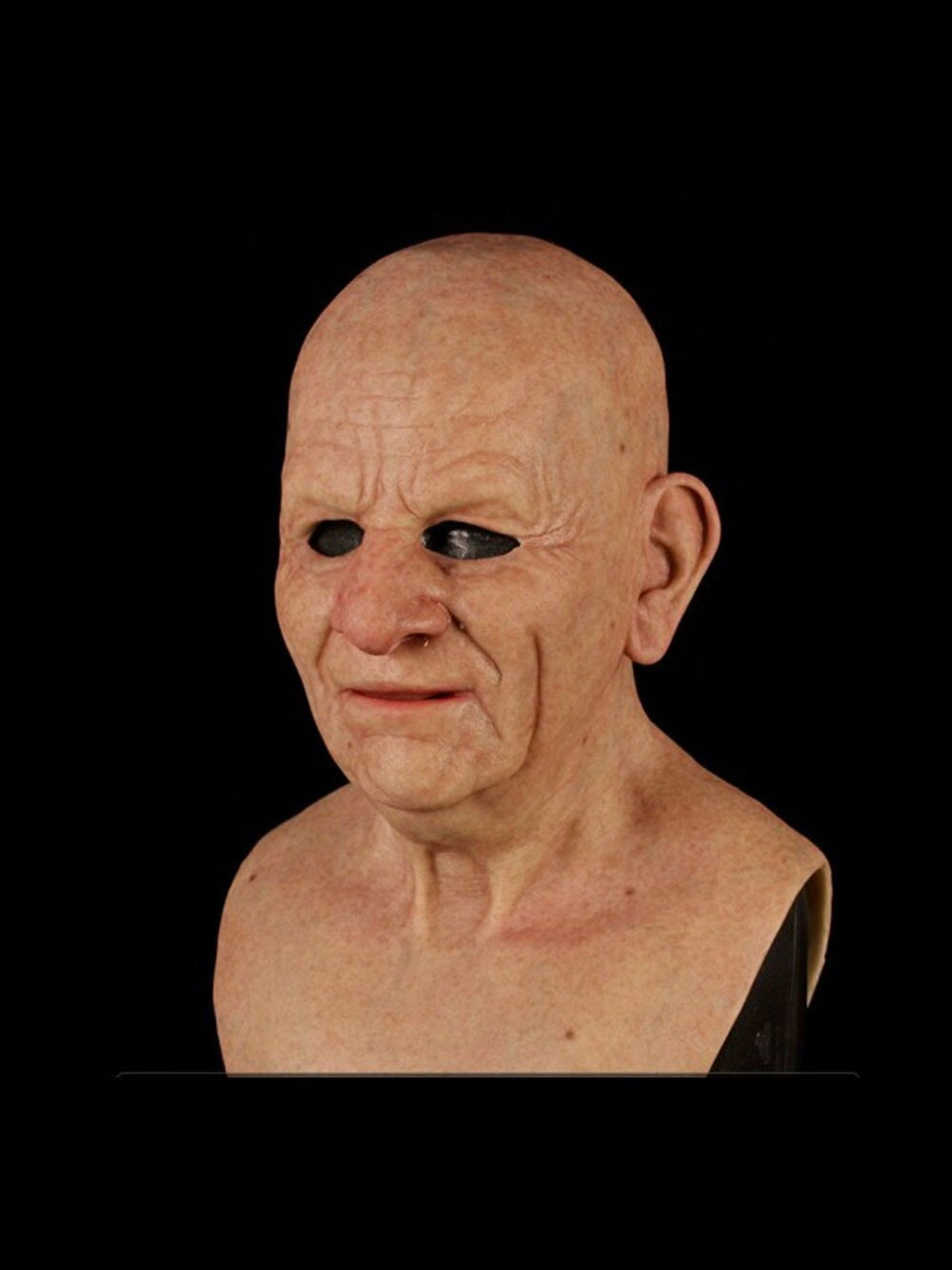 Latex masker kale oude man met diepe rimpels, stijl G