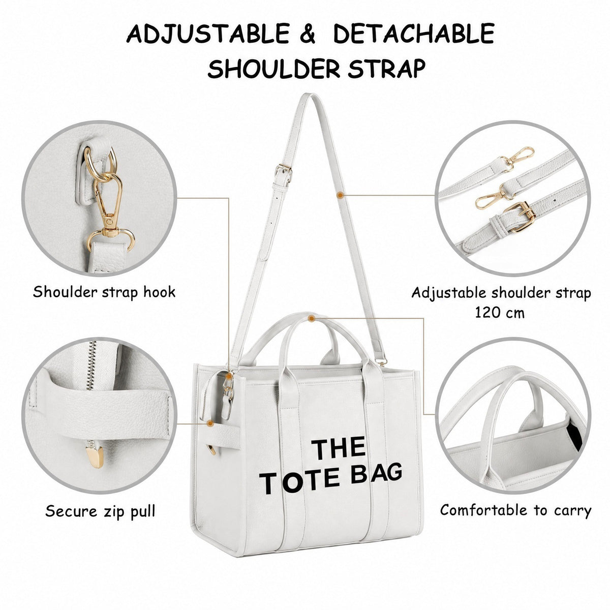 Totebag – stijlvolle handtas van imitatieleer voor dames-Boutique Moda