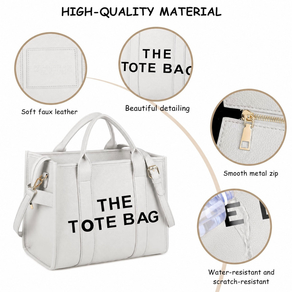 Totebag – stijlvolle handtas van imitatieleer voor dames-Boutique Moda