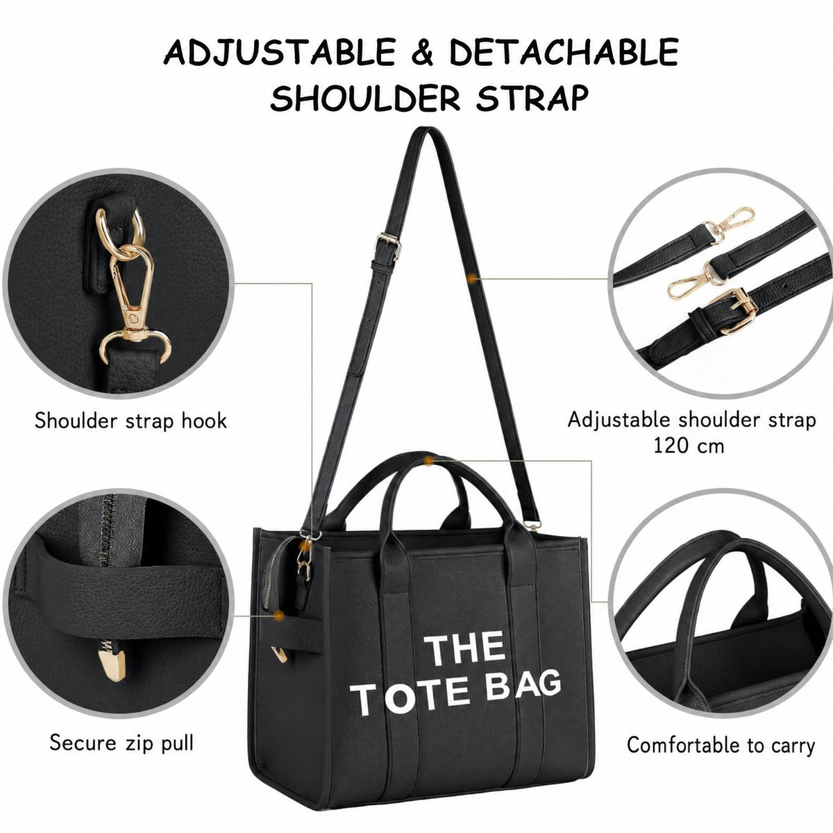 Totebag – stijlvolle handtas van imitatieleer voor dames-Boutique Moda