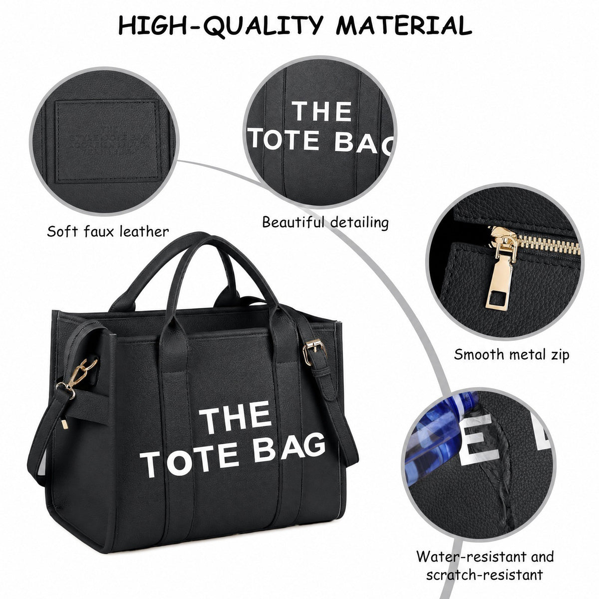 Totebag – stijlvolle handtas van imitatieleer voor dames-Boutique Moda