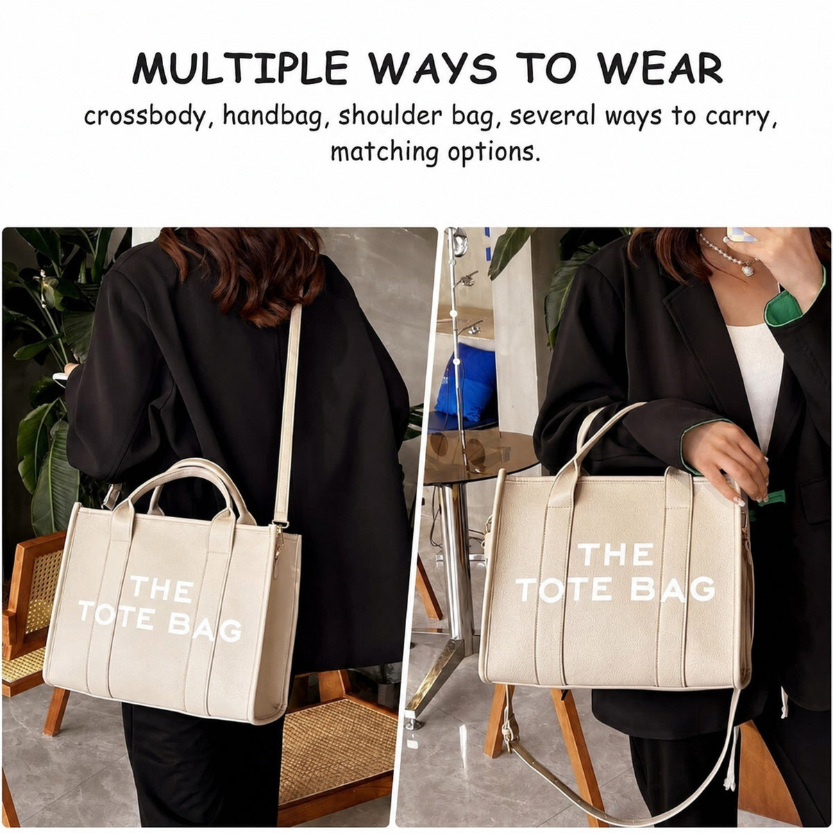 Totebag – stijlvolle handtas van imitatieleer voor dames-Boutique Moda