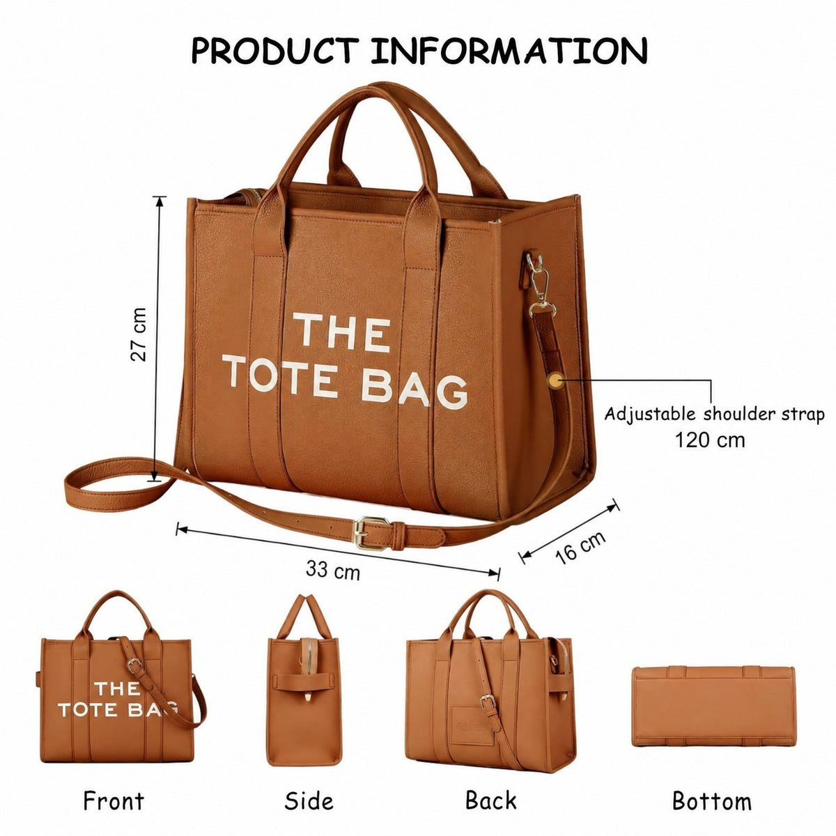 Totebag – stijlvolle handtas van imitatieleer voor dames-Boutique Moda