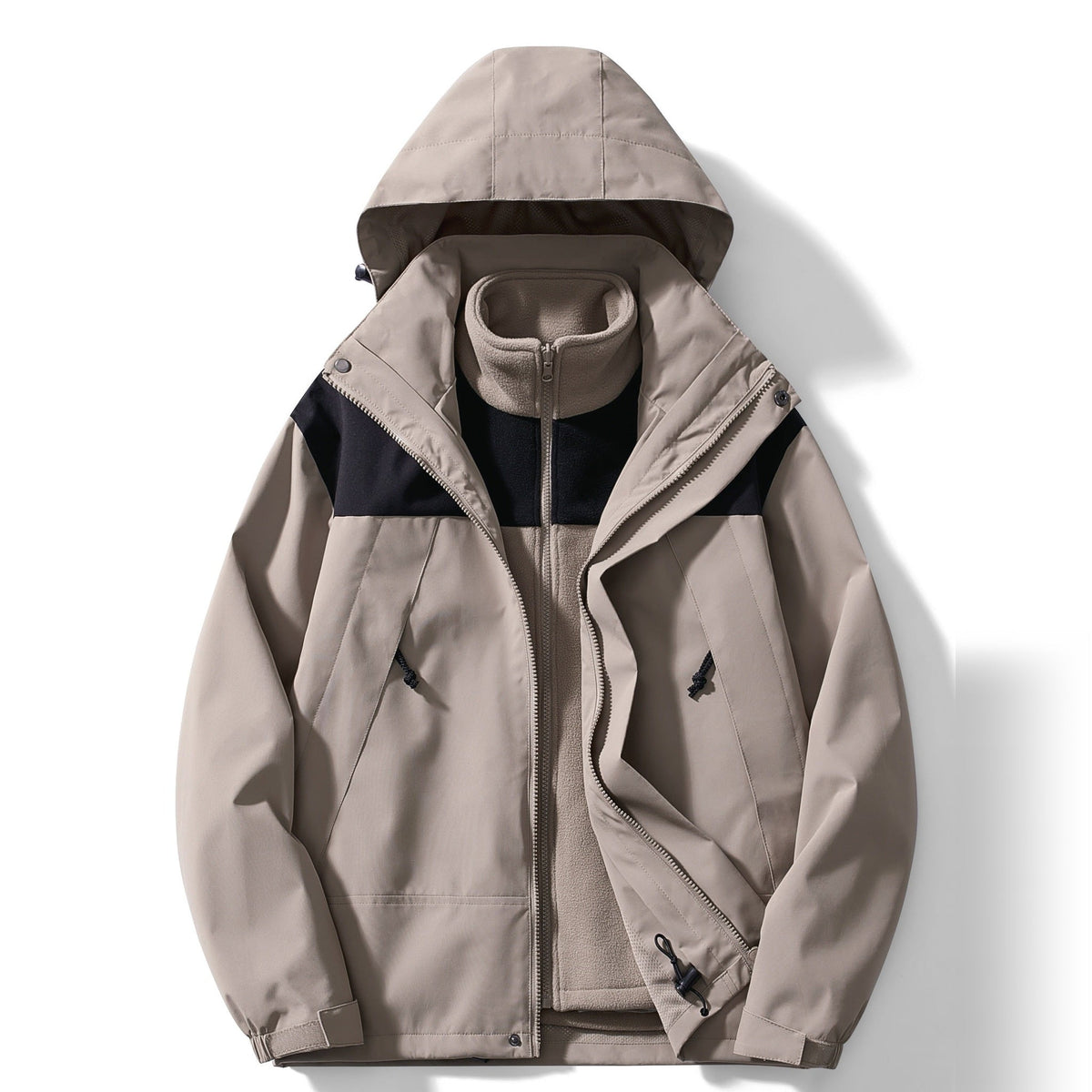 3 in 1 Outdoorjas Dames met Fleecevest | Capuchon | 6 Kleuren