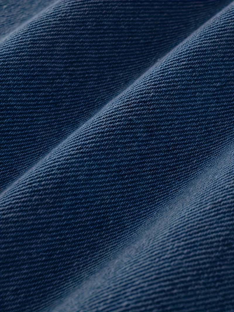 Close-up van de indigoblauwe denim