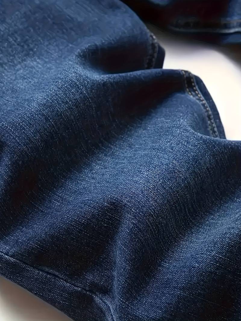 Close-up van de donkerblauwe denim