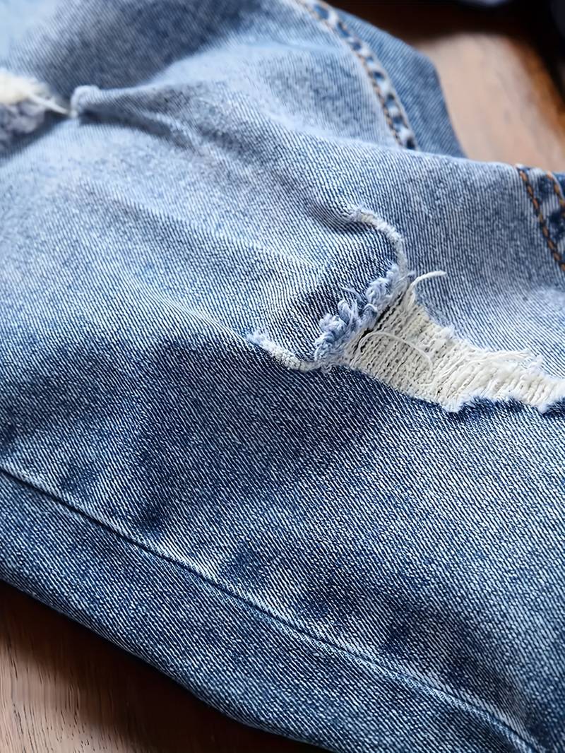 Close-up van de lichtblauwe denim