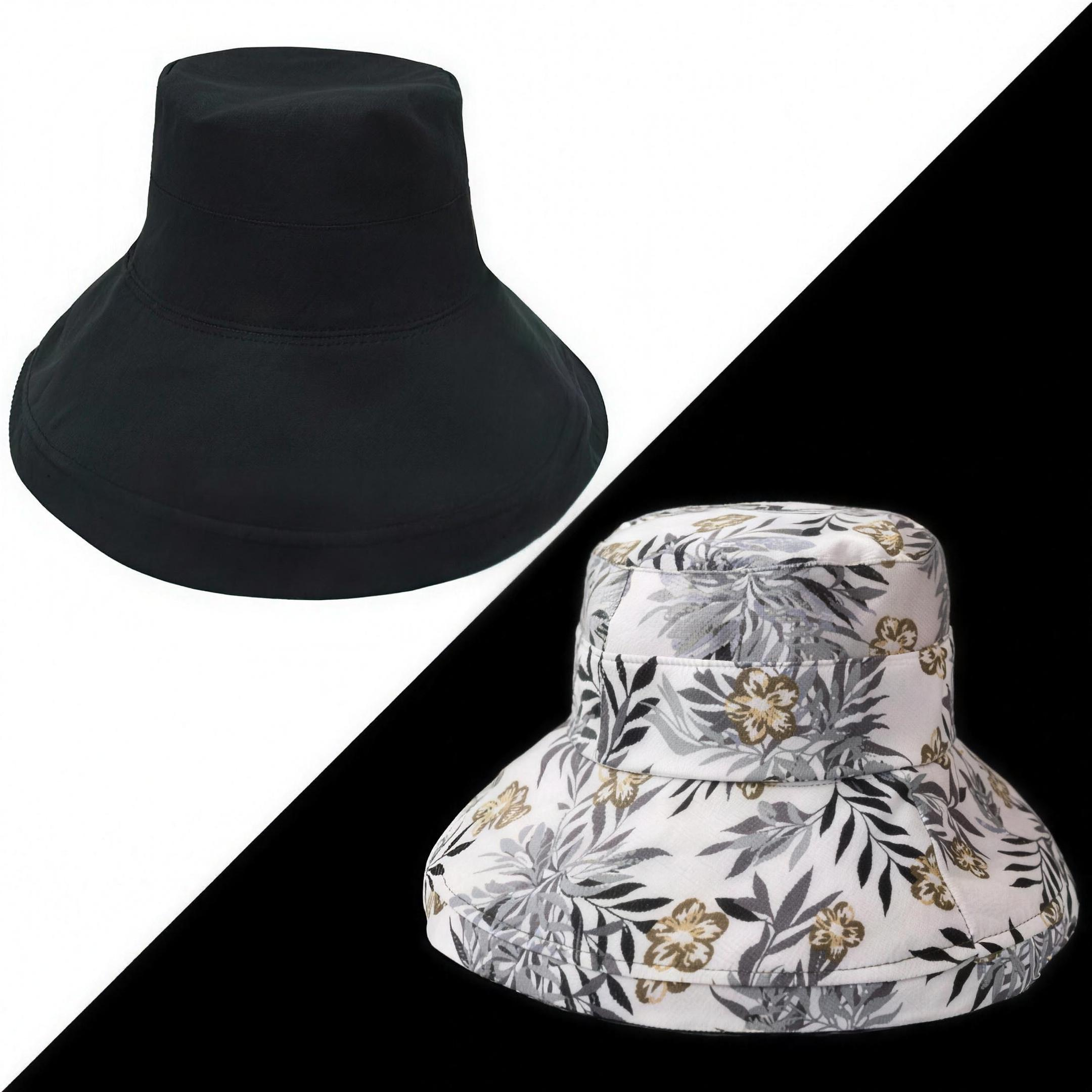 Zonnehoed dames in zwart van buiten en binnen - Boutique Moda