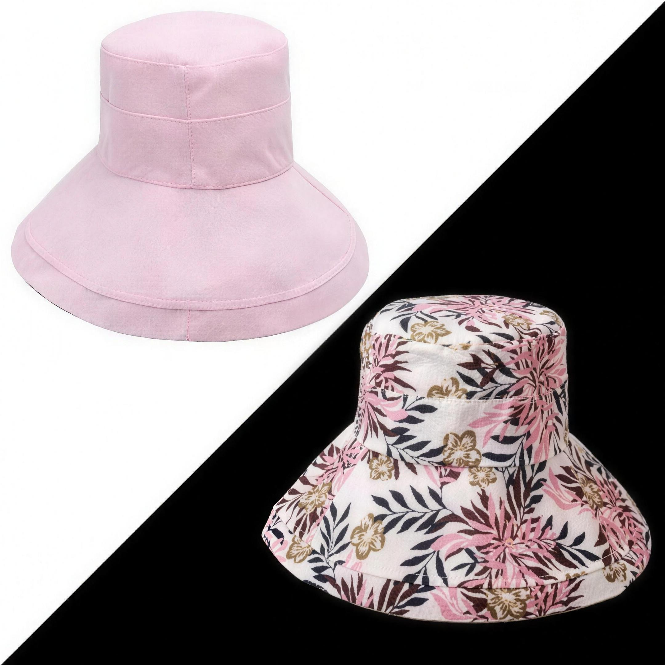 Zonnehoed dames in roze van buiten en binnen - Boutique Moda