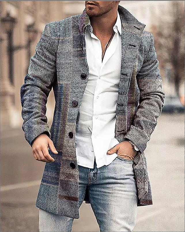 Herenjas in veelkleurige tweedlook